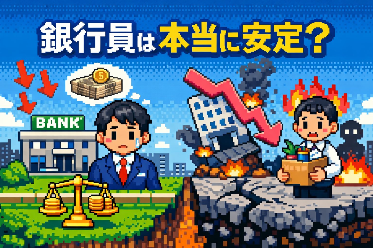 銀行員は本当に安定？