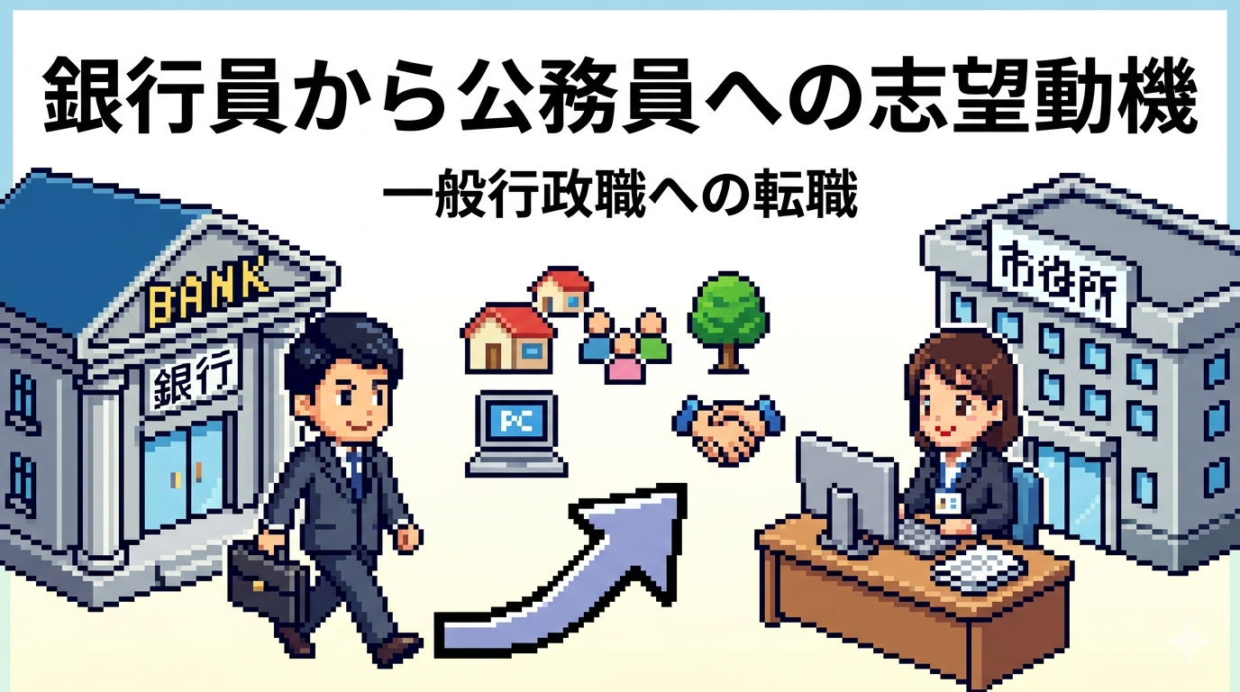 銀行員から公務員への志望動機