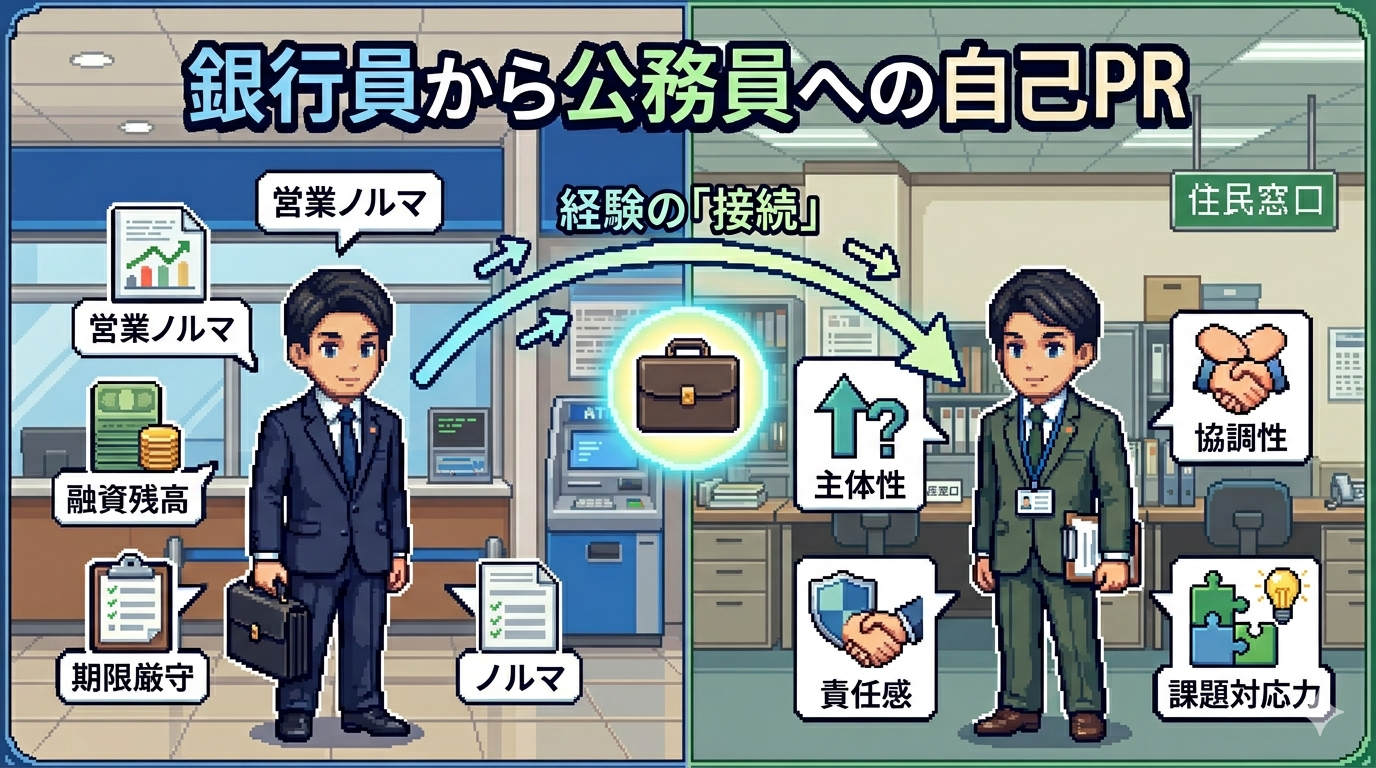 銀行員から公務員への自己PR